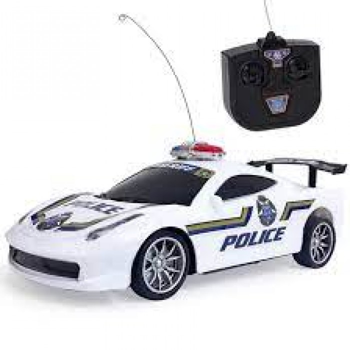 Carrinho Controle Remoto Grande Super Carro Policia Sport